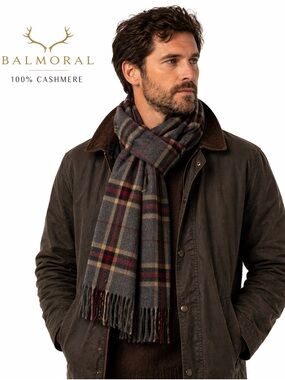 New Scottish 100% Cashmere Tartan Check Scarf Womens Mens The House of BALMORAL